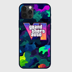 Чехол для iPhone 12 Pro Gta logo bright, цвет: 3D-черный