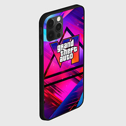 Чехол для iPhone 12 Pro GTA 6 logo абстракция, цвет: 3D-черный — фото 2