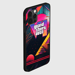 Чехол для iPhone 12 Pro GTA 6 logo абстракция яркая, цвет: 3D-черный — фото 2