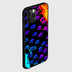 Чехол для iPhone 12 Pro Brawl stars neon logo kids, цвет: 3D-черный — фото 2