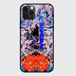 Чехол для iPhone 12 Pro Samurai cyberpunk карпы кои, цвет: 3D-черный