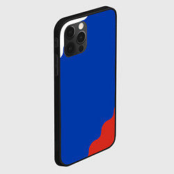 Чехол для iPhone 12 Pro Триколор диагональный волнистый, цвет: 3D-черный — фото 2