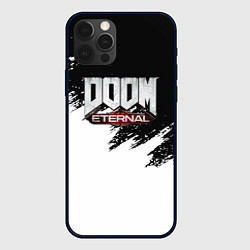 Чехол для iPhone 12 Pro Doom eternal белые краски, цвет: 3D-черный