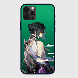 Чехол для iPhone 12 Pro Genshin персонаж игры - Сяо Xiao, цвет: 3D-черный