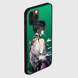 Чехол для iPhone 12 Pro Genshin персонаж игры - Сяо Xiao, цвет: 3D-черный — фото 2