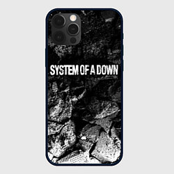 Чехол для iPhone 12 Pro System of a Down black graphite, цвет: 3D-черный
