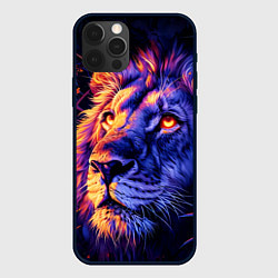 Чехол для iPhone 12 Pro Лев поп-арт, цвет: 3D-черный