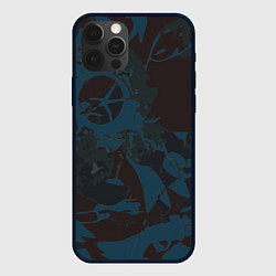 Чехол для iPhone 12 Pro Абстрактный камуфляж, цвет: 3D-черный
