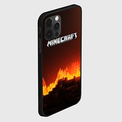 Чехол для iPhone 12 Pro Minecraft огненная стена, цвет: 3D-черный — фото 2