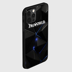 Чехол для iPhone 12 Pro Palworld лого на черном стильном фоне, цвет: 3D-черный — фото 2