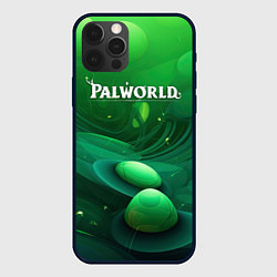 Чехол для iPhone 12 Pro Palworld зеленый мир, цвет: 3D-черный