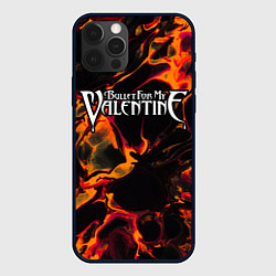 Чехол для iPhone 12 Pro Bullet For My Valentine red lava, цвет: 3D-черный