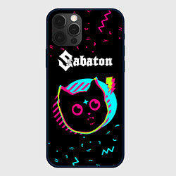 Чехол для iPhone 12 Pro Sabaton - rock star cat, цвет: 3D-черный