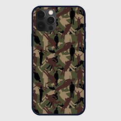 Чехол для iPhone 12 Pro Бизнесмен - камуфляж, цвет: 3D-черный