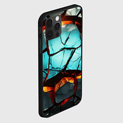 Чехол для iPhone 12 Pro Абстрактные камни разломленные, цвет: 3D-черный — фото 2
