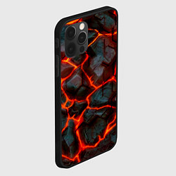 Чехол для iPhone 12 Pro Трещины лавы, цвет: 3D-черный — фото 2