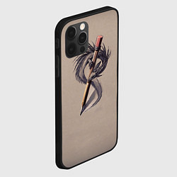 Чехол для iPhone 12 Pro Нарисованный китайский дракон, цвет: 3D-черный — фото 2