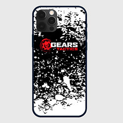 Чехол для iPhone 12 Pro Gears of War белые брызги, цвет: 3D-черный