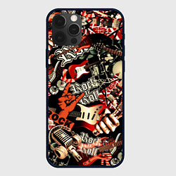 Чехол для iPhone 12 Pro Рок патерн, цвет: 3D-черный