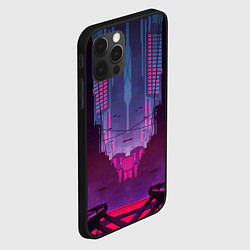 Чехол для iPhone 12 Pro Кибер город, цвет: 3D-черный — фото 2