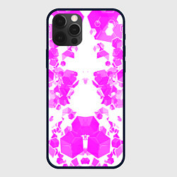 Чехол для iPhone 12 Pro Розовые осколки, цвет: 3D-черный