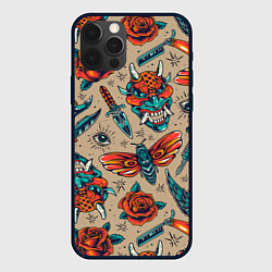 Чехол для iPhone 12 Pro Tattoo art, цвет: 3D-черный