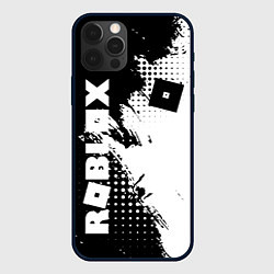 Чехол для iPhone 12 Pro Роблокс - черно-белая абстракция, цвет: 3D-черный