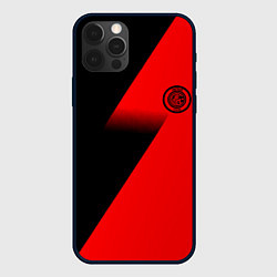 Чехол для iPhone 12 Pro Inter geometry red sport, цвет: 3D-черный