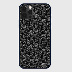 Чехол для iPhone 12 Pro Черепа с меткой жертвы, цвет: 3D-черный