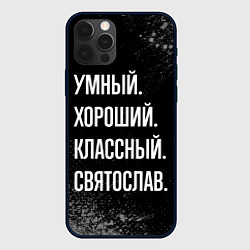 Чехол для iPhone 12 Pro Умный хороший классный: Святослав, цвет: 3D-черный