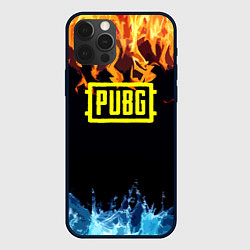 Чехол для iPhone 12 Pro PUBG online битва огня и льда, цвет: 3D-черный