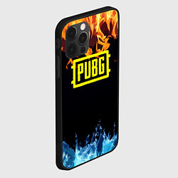 Чехол для iPhone 12 Pro PUBG online битва огня и льда, цвет: 3D-черный — фото 2