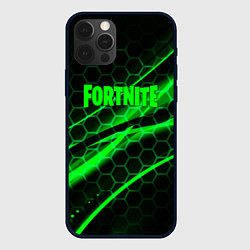 Чехол для iPhone 12 Pro Fortnite epic броня зелёная, цвет: 3D-черный