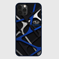 Чехол для iPhone 12 Pro Subaru - 3D texture, цвет: 3D-черный