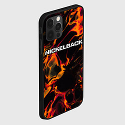 Чехол для iPhone 12 Pro Nickelback red lava, цвет: 3D-черный — фото 2