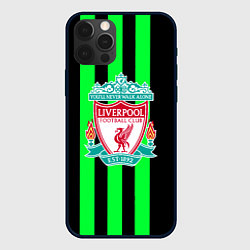 Чехол для iPhone 12 Pro Liverpool line green, цвет: 3D-черный