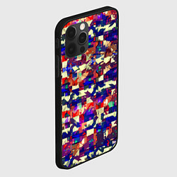 Чехол для iPhone 12 Pro Разноцветные осколки стекла, цвет: 3D-черный — фото 2