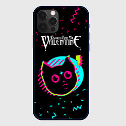 Чехол для iPhone 12 Pro Bullet For My Valentine - rock star cat, цвет: 3D-черный