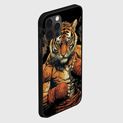 Чехол для iPhone 12 Pro Муай-Тай тигр боевые искусства, цвет: 3D-черный — фото 2
