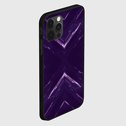 Чехол для iPhone 12 Pro Космические треугольники икс, цвет: 3D-черный — фото 2