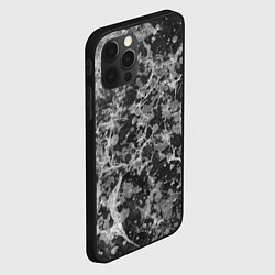 Чехол для iPhone 12 Pro Абстракция - серый антрацит, цвет: 3D-черный — фото 2