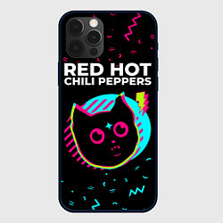 Чехол для iPhone 12 Pro Red Hot Chili Peppers - rock star cat, цвет: 3D-черный