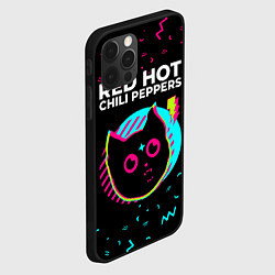 Чехол для iPhone 12 Pro Red Hot Chili Peppers - rock star cat, цвет: 3D-черный — фото 2