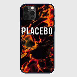 Чехол для iPhone 12 Pro Placebo red lava, цвет: 3D-черный