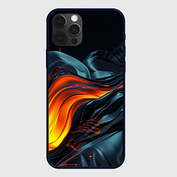 Чехол для iPhone 12 Pro Волнистая темная материя, цвет: 3D-черный