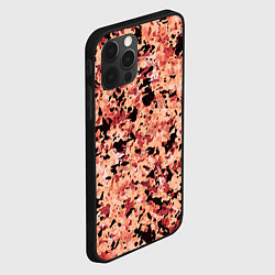 Чехол для iPhone 12 Pro Абстракция персиковый пятнистый, цвет: 3D-черный — фото 2