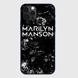 Чехол для iPhone 12 Pro Marilyn Manson black ice, цвет: 3D-черный