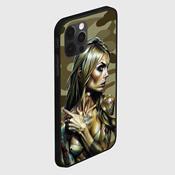 Чехол для iPhone 12 Pro Красивая девушка с татуировками, цвет: 3D-черный — фото 2