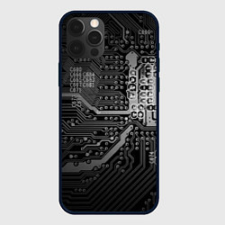 Чехол для iPhone 12 Pro Микросхема плата, цвет: 3D-черный
