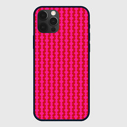 Чехол для iPhone 12 Pro Паттерн из красных кругов, цвет: 3D-черный